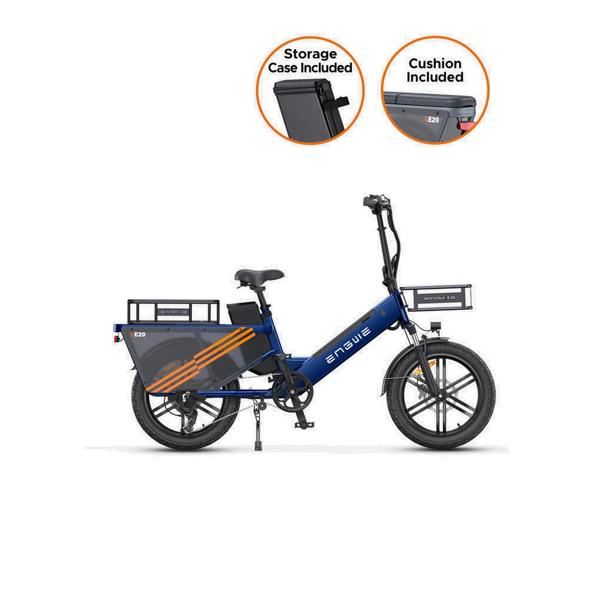 ENGWE LE20 20" Vélo cargo électrique à enjambement 250W Moteur 48V 19,2Ah Batterie