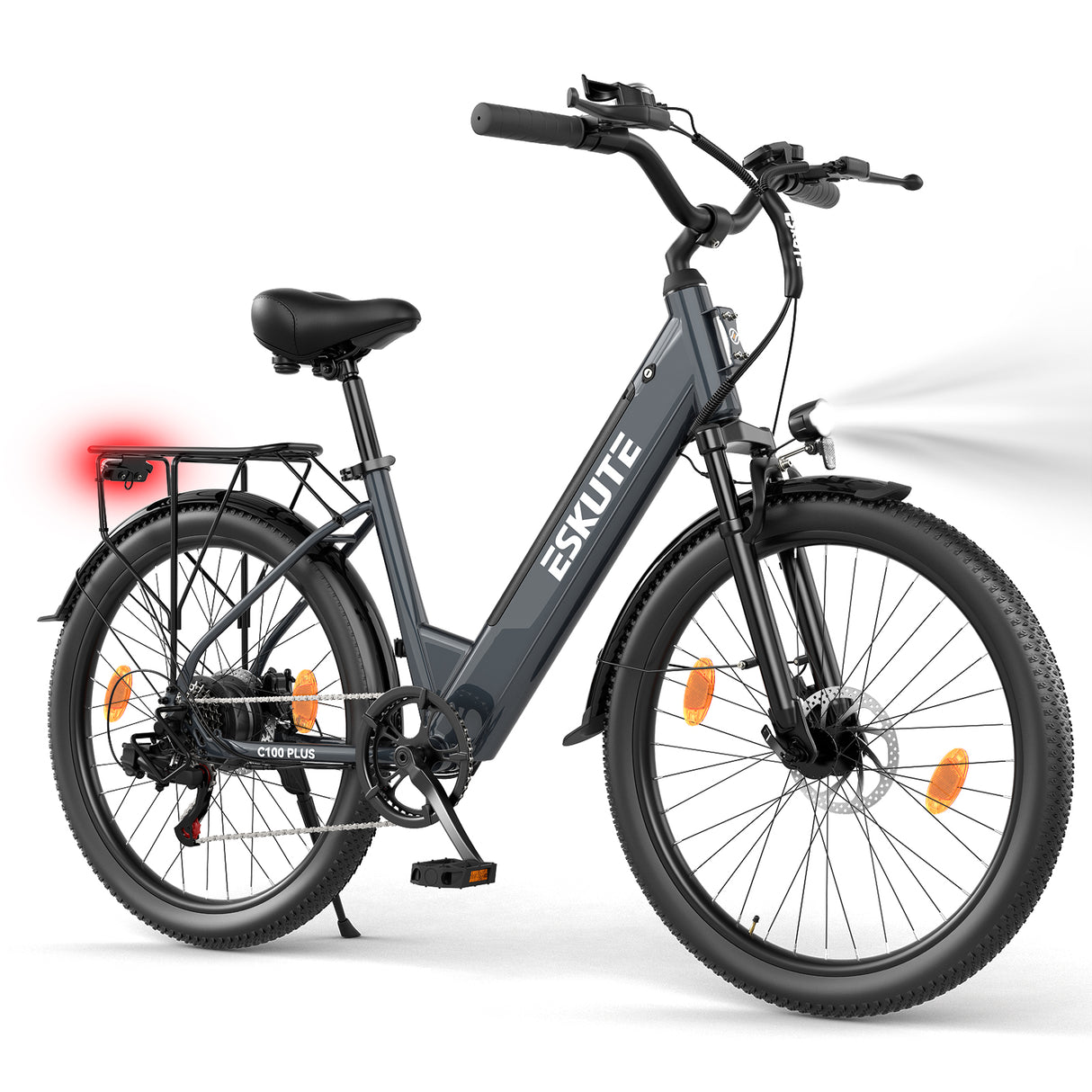 ESKUTE C100 Plus 26" Vélo Électrique pour Trajet Quotidien 250W Moteur 36V 13Ah Batterie