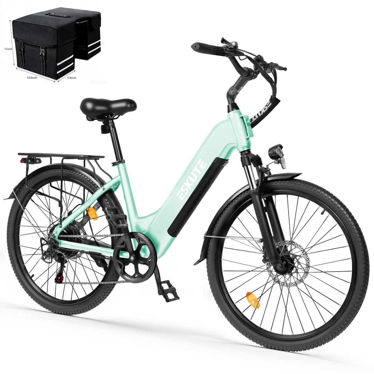 ESKUTE C202 26" Vélo électrique à cadre ouvert 250W Moteur 48V 17.5Ah Batterie