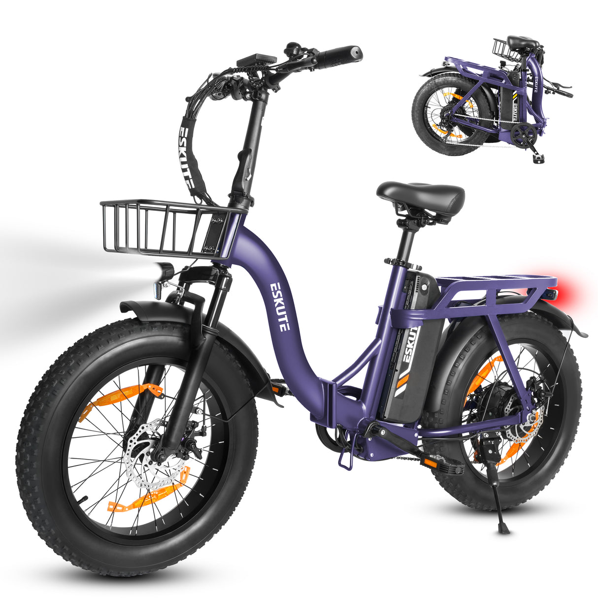 ESKUTE D202 20" Vélo électrique pliant 250W Moteur 48V 20.8Ah Batterie