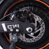 GELEIPU C14 14" Trotinette Électrique 500W Moteur 48V 17.5Ah Siège et Porte-Bagages