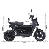 BEZIOR XIAONIU A  12" Electric Motorcycle 1500W Motor 48V 20Ah Battery