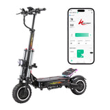 HALO KNIGHT T107 Pro 11" Trottinette électrique pliante 3000W*2 Double Moteur 60V 38,4Ah Batterie