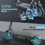 HONEYWHALE M2 Pro Trottinette électrique pliable avec contrôle par application Bluetooth 500W Moteur 36V 7,8Ah Batterie