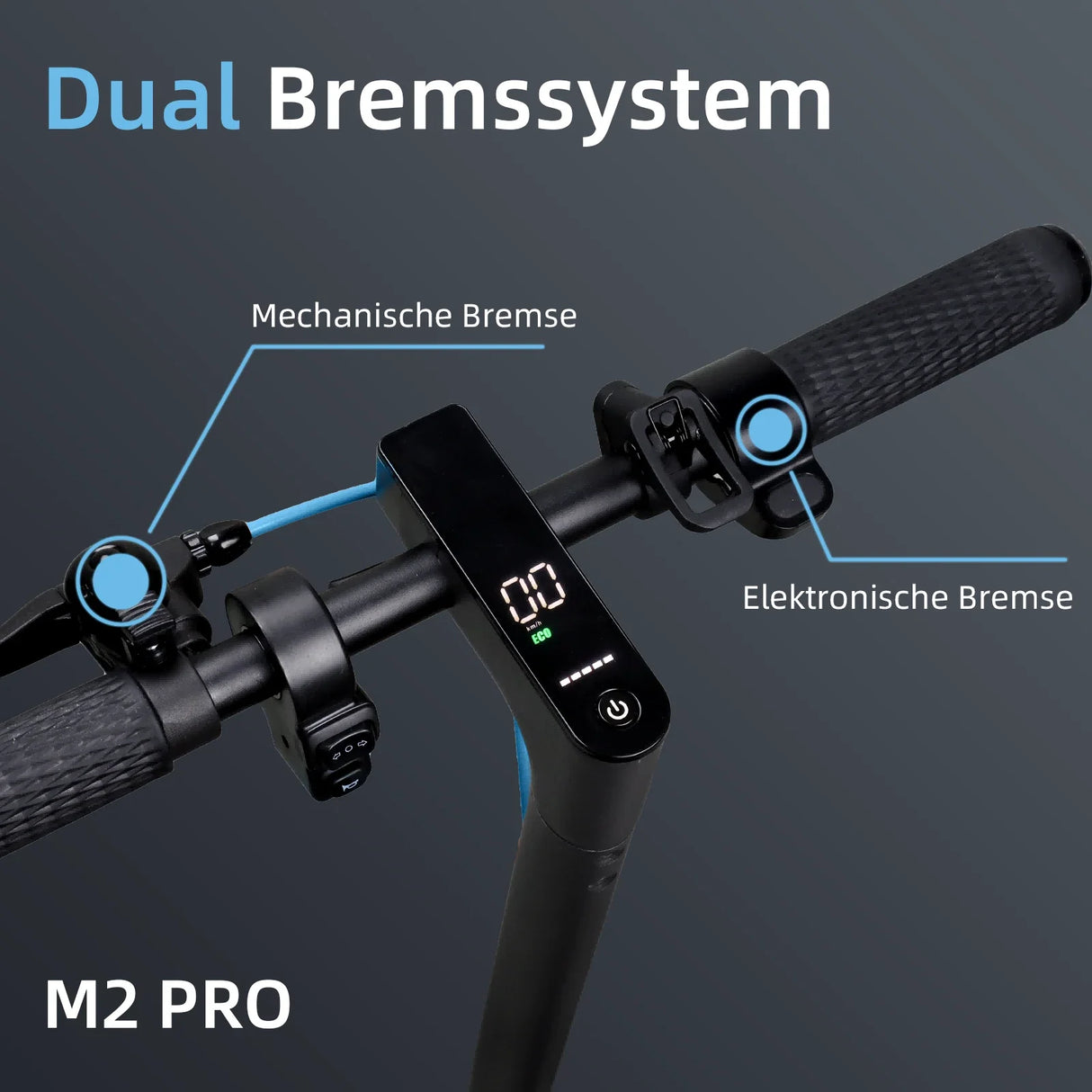 HONEYWHALE M2 Pro Trottinette électrique pliable avec contrôle par application Bluetooth 500W Moteur 36V 7,8Ah Batterie