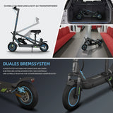 HONEYWHALE M2 Pro Trottinette électrique pliable avec contrôle par application Bluetooth 500W Moteur 36V 7,8Ah Batterie