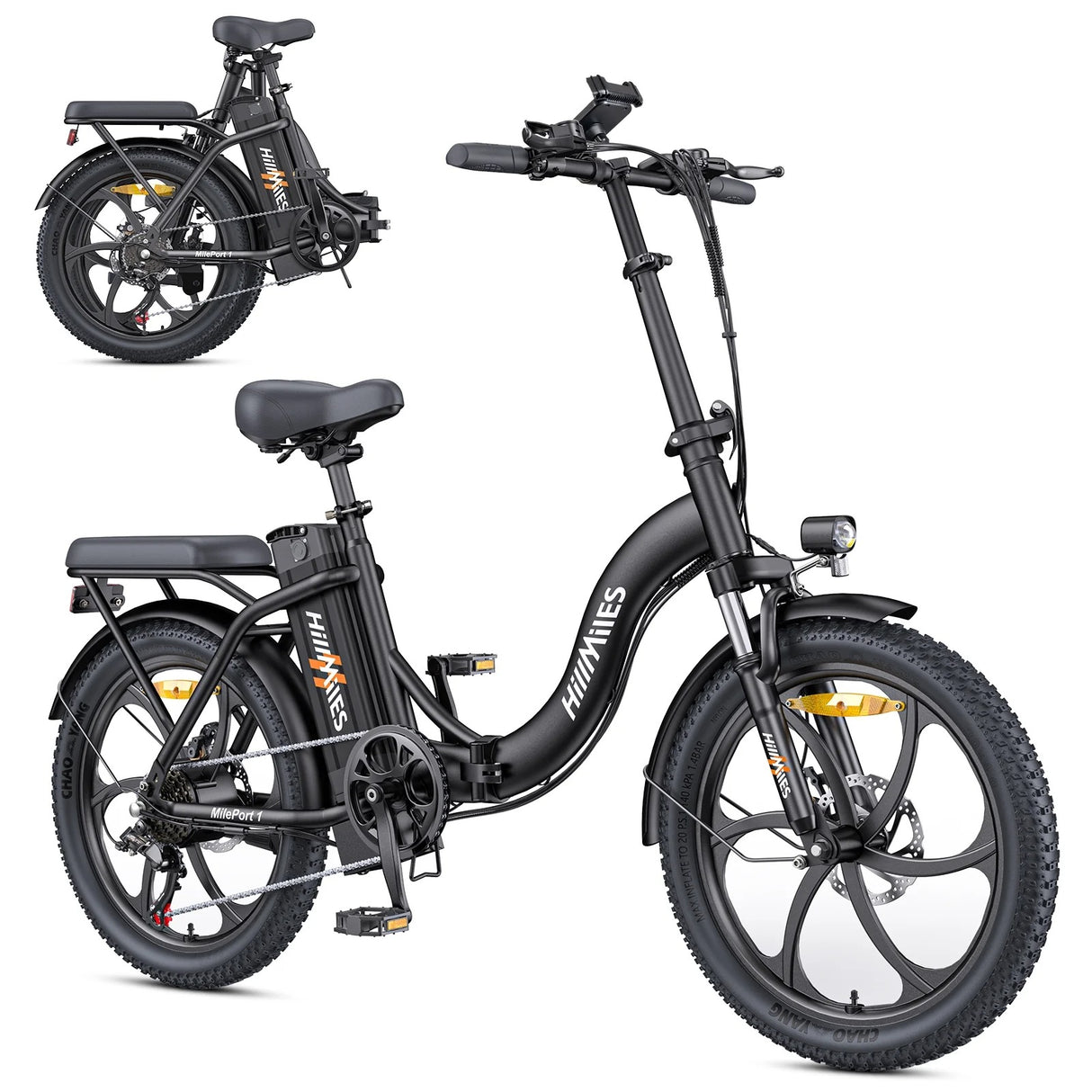 HILLMILES MilePort 1 20" Vélo Électrique Pas-À-Pas avec Moteur 250W 36V 13Ah Batterie