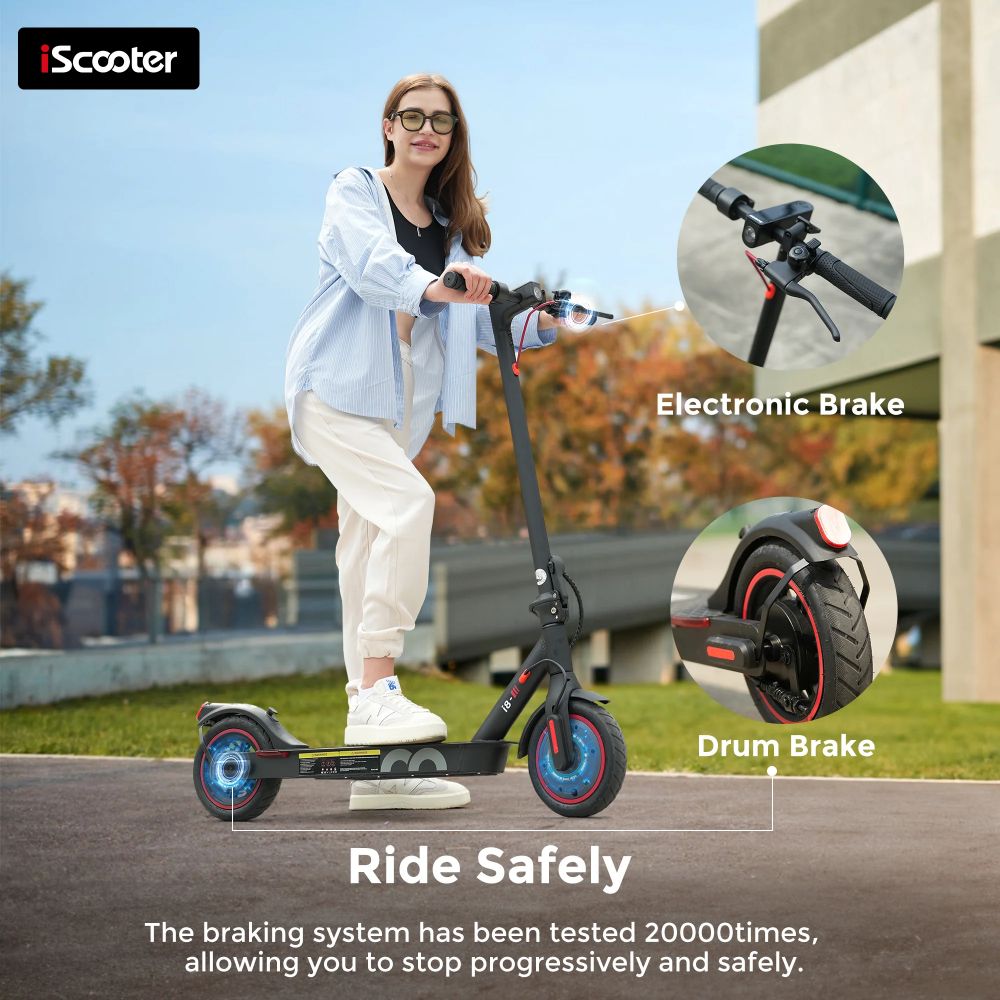 ISCOOTER I8 8,5" Trottinette électrique pliable pour transport en commun 350W Moteur 42V 5,2Ah Batterie