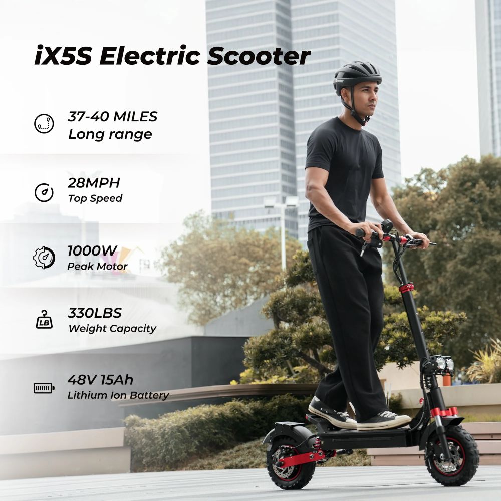 ISCOOTER IX5S 11" Trottinette électrique tout-terrain 1000W Moteur 48V 15Ah Batterie