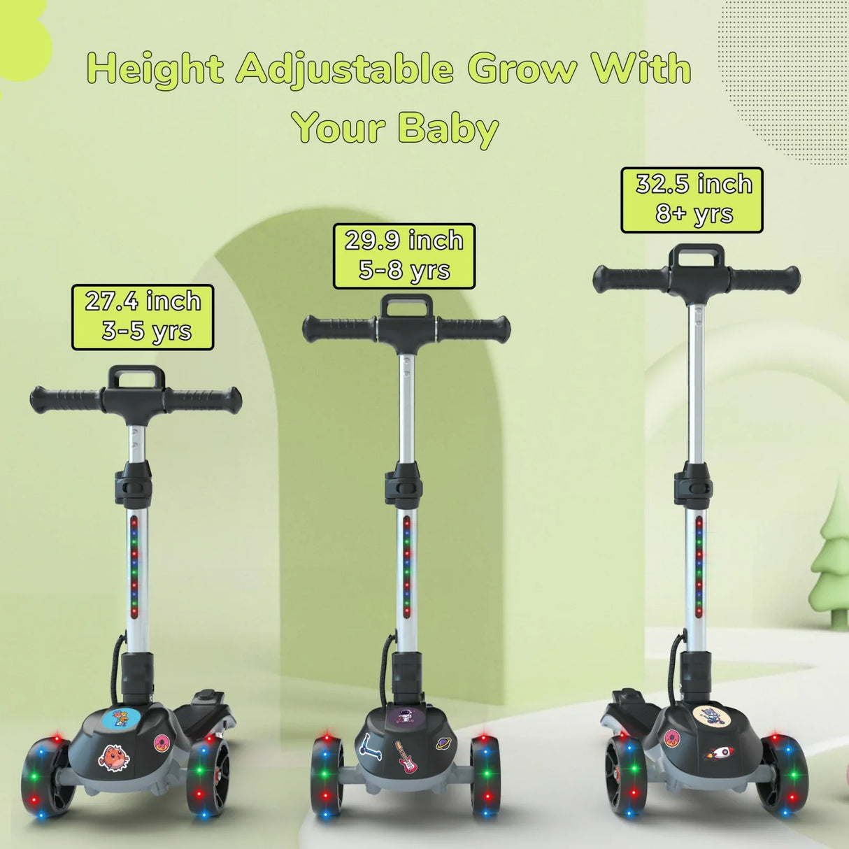 ISCOOTER IK2 Trottinette électrique à 3 roues pour enfants 70W Moteur 18V 2Ah Batterie