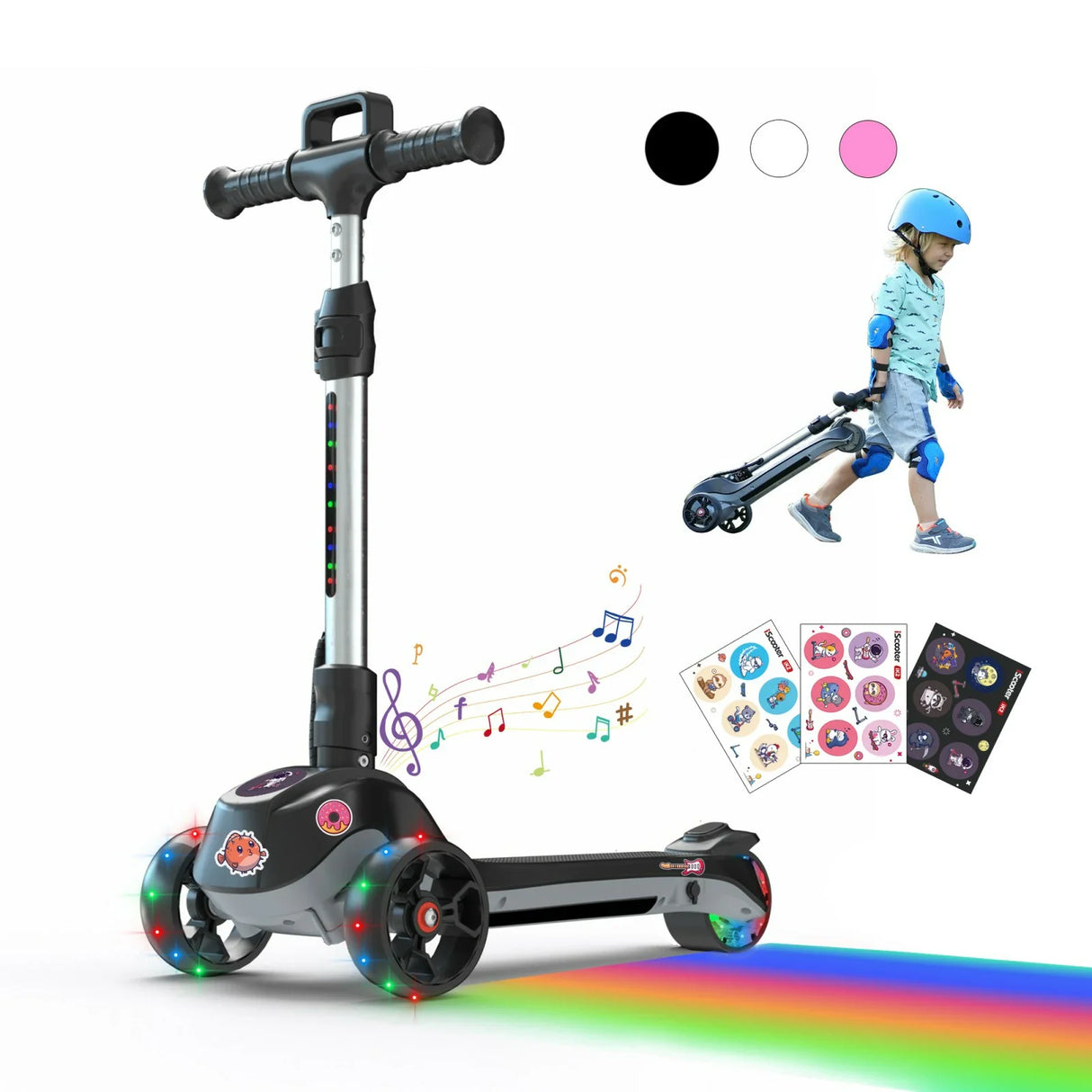 ISCOOTER IK2 Trottinette électrique à 3 roues pour enfants 70W Moteur 18V 2Ah Batterie