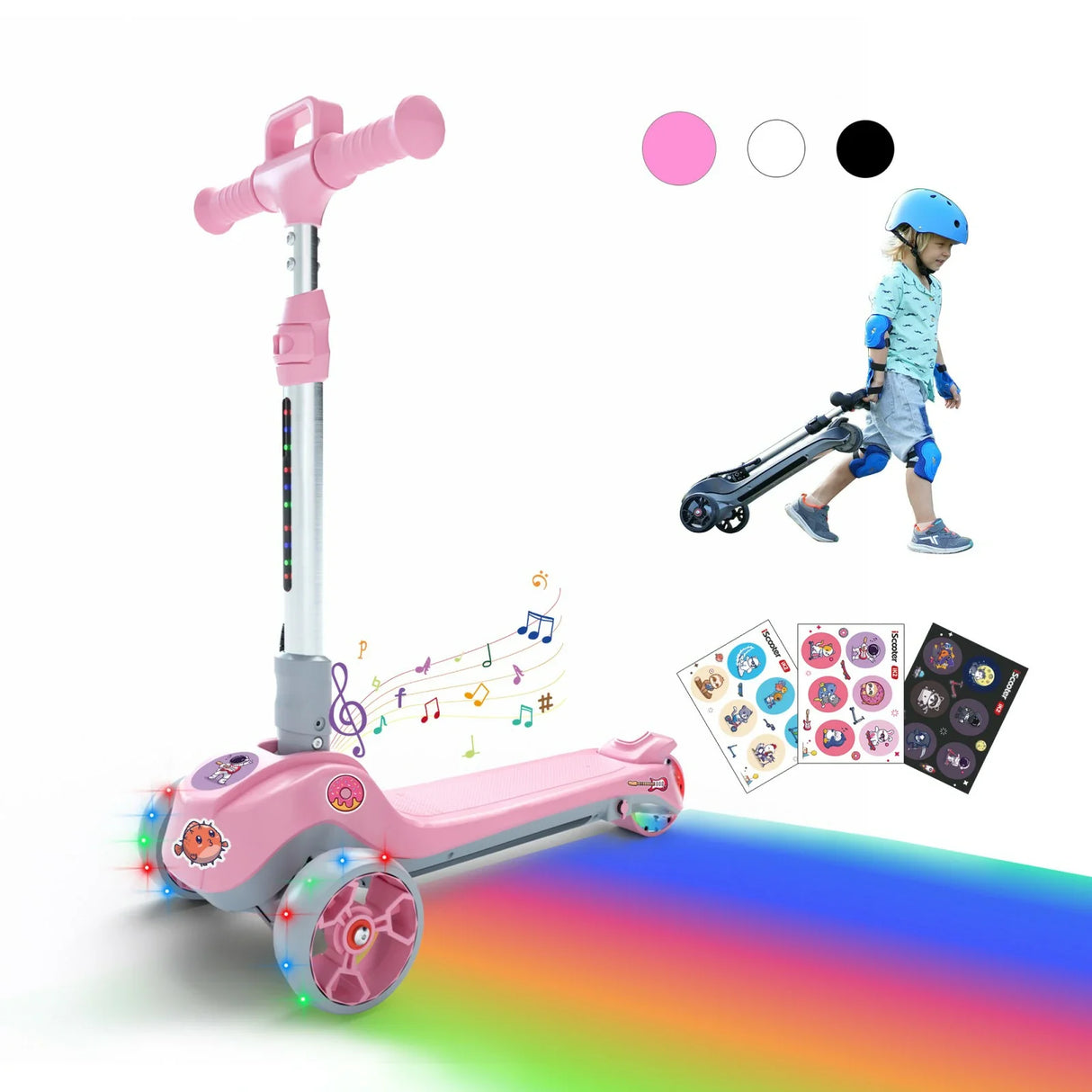 ISCOOTER IK2 Trottinette électrique à 3 roues pour enfants 70W Moteur 18V 2Ah Batterie