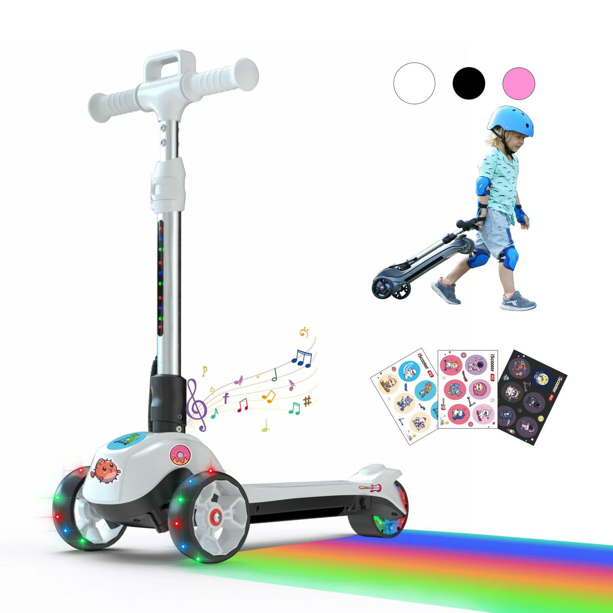 ISCOOTER IK2 Trottinette électrique à 3 roues pour enfants 70W Moteur 18V 2Ah Batterie