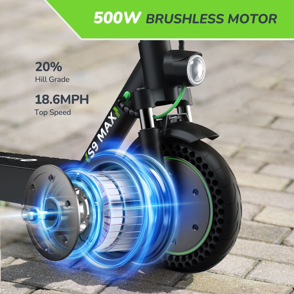 ISINWHEEL S9 Max Trottinette électrique pliable pour déplacements quotidiens 500W Moteur 42V 10Ah Batterie