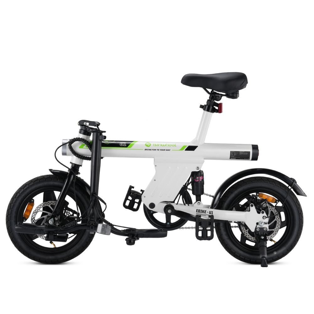 ISINWHEEL U1 14" Vélo électrique pliable avec moteur 500 W et batterie 36 V 7,8 Ah