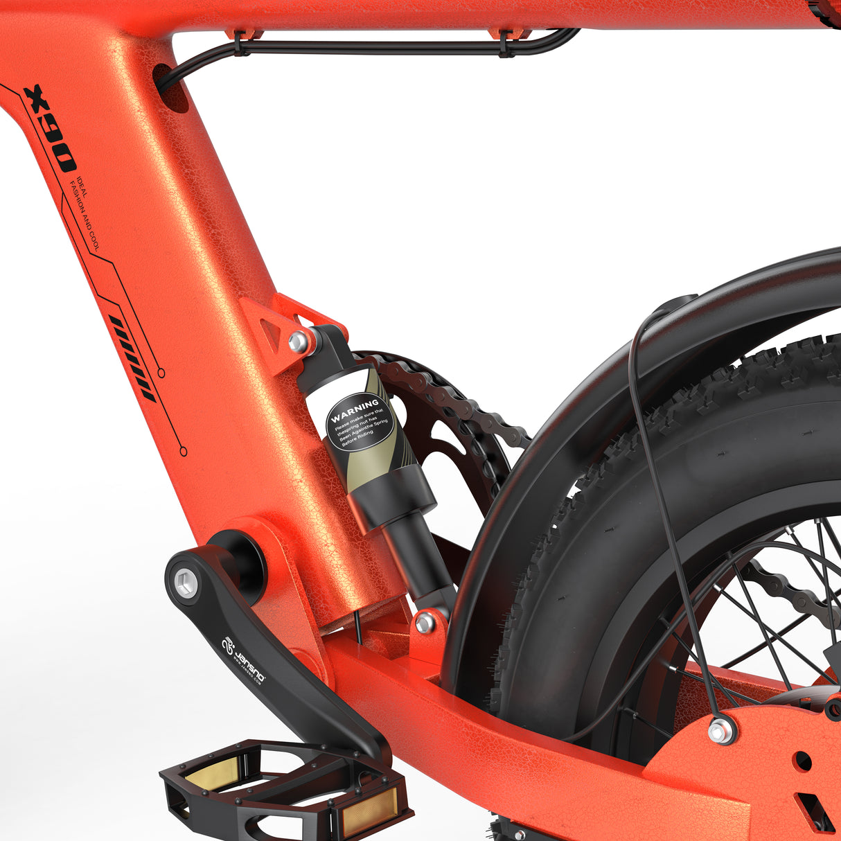 JANSNO X90-Y 16" Vélo électrique tout-terrain 750W Moteur 48V 25Ah Batterie