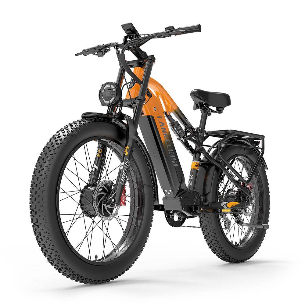 LANKELEISI MG800MAX Vélo électrique tout-terrain 26″ Pneus larges Double moteur 2×1000W Batterie 48V 20Ah