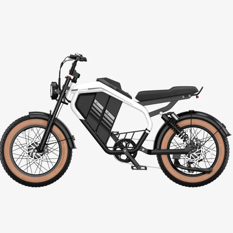 LUCKEEP M5 Ultra 20" Motocyclette Électrique Tout Terrain 1000W*2 Moteurs Doubles 52V 20Ah+20Ah Batterie