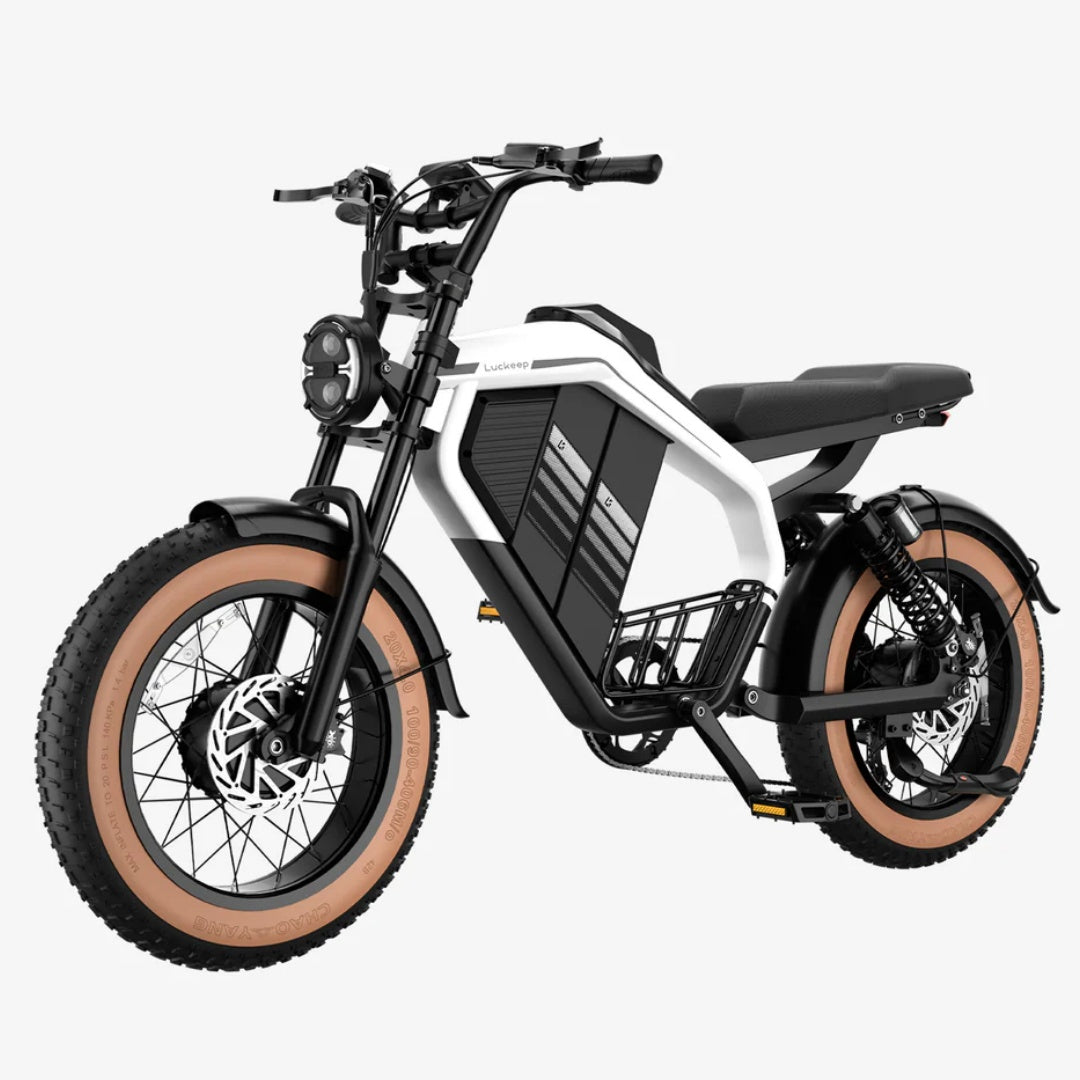 LUCKEEP M5 Ultra 20" Motocyclette Électrique Tout Terrain 1000W*2 Moteurs Doubles 52V 20Ah+20Ah Batterie