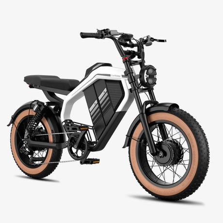 LUCKEEP M5 Ultra 20" Motocyclette Électrique Tout Terrain 1000W*2 Moteurs Doubles 52V 20Ah+20Ah Batterie