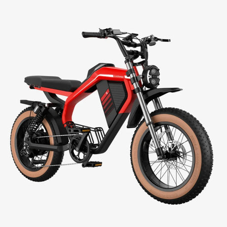 LUCKEEP M5 Max 20" Motocyclette Électrique Tout Terrain 1500W Moteur 52V 20Ah/40Ah Batterie