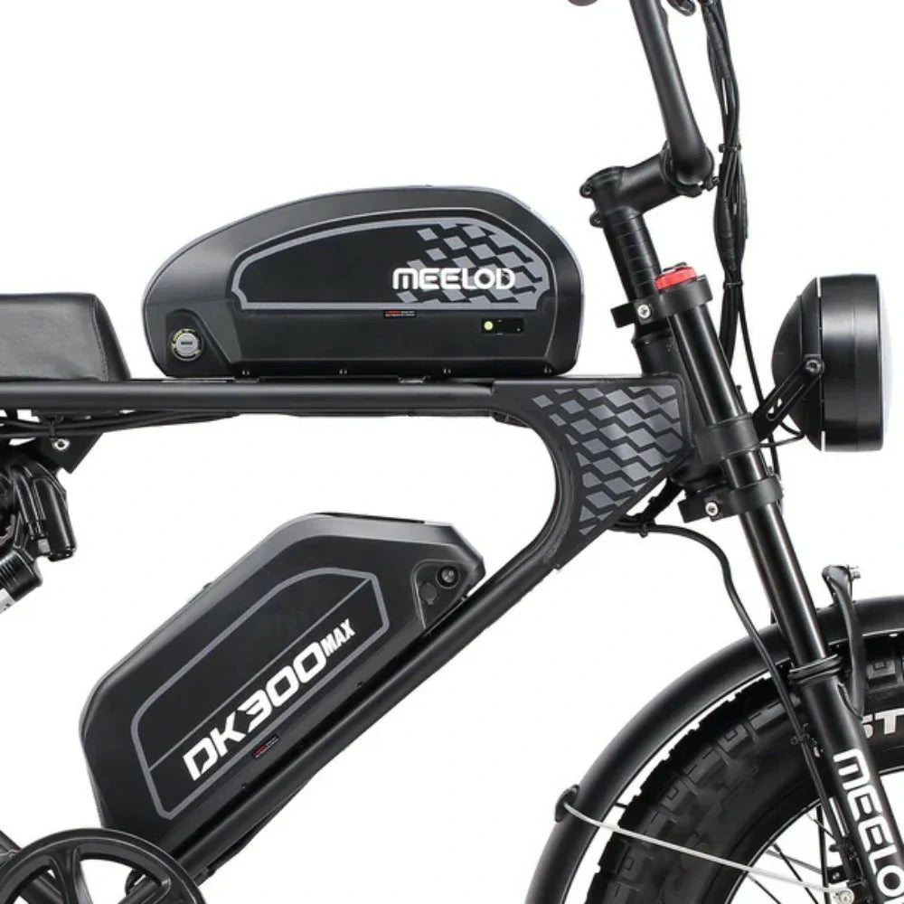 MEELOD DK300 MAX 20" Vélo électrique de style cyclomoteur rétro 1200W de pointe Deux moteurs 48V 20Ah Double Batterie