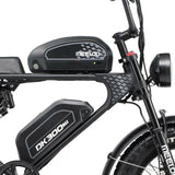 MEELOD DK300 MAX 20" Vélo électrique de style cyclomoteur rétro 1200W de pointe Deux moteurs 48V 20Ah Double Batterie