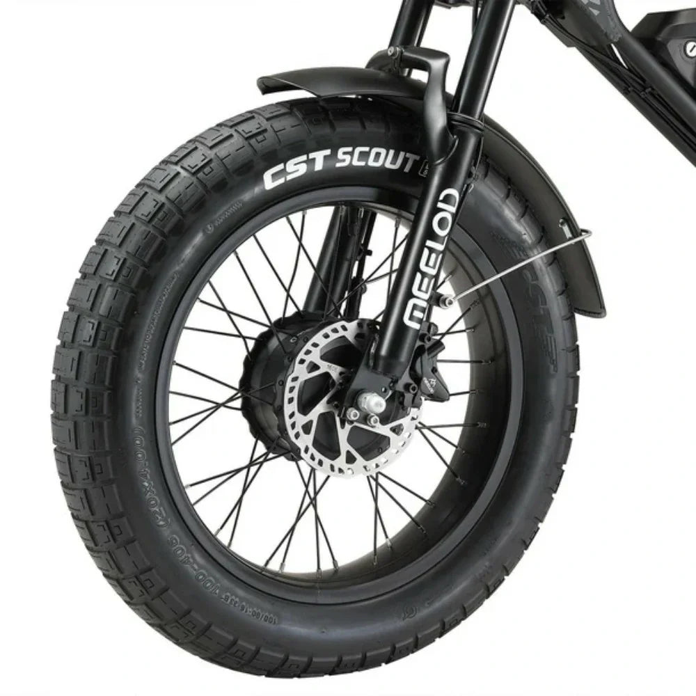 MEELOD DK300 MAX 20" Vélo électrique de style cyclomoteur rétro 1200W de pointe Deux moteurs 48V 20Ah Double Batterie