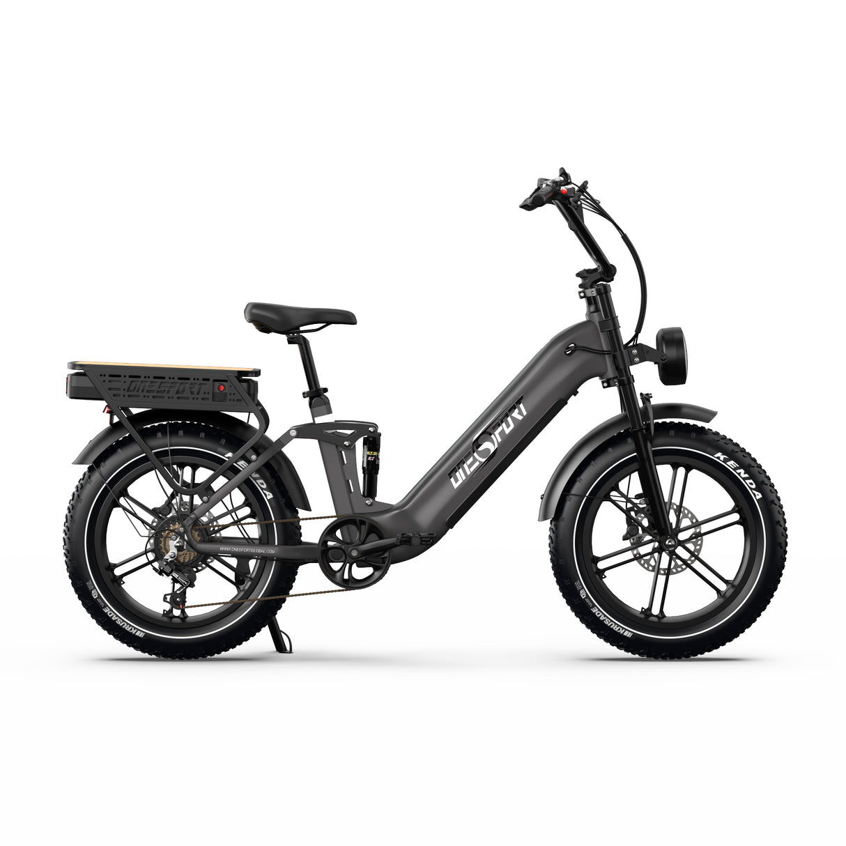 ONESPORT OT08PRO 20" Fat Tire vélo électrique à suspension intégrale Moteur 500W 48V 18Ah*2 Batterie double