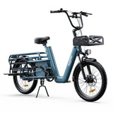 ONESPORT OT01 20" Vélo électrique Step-Through Longtail Cargo 650W Moteur 48V 27Ah Batterie