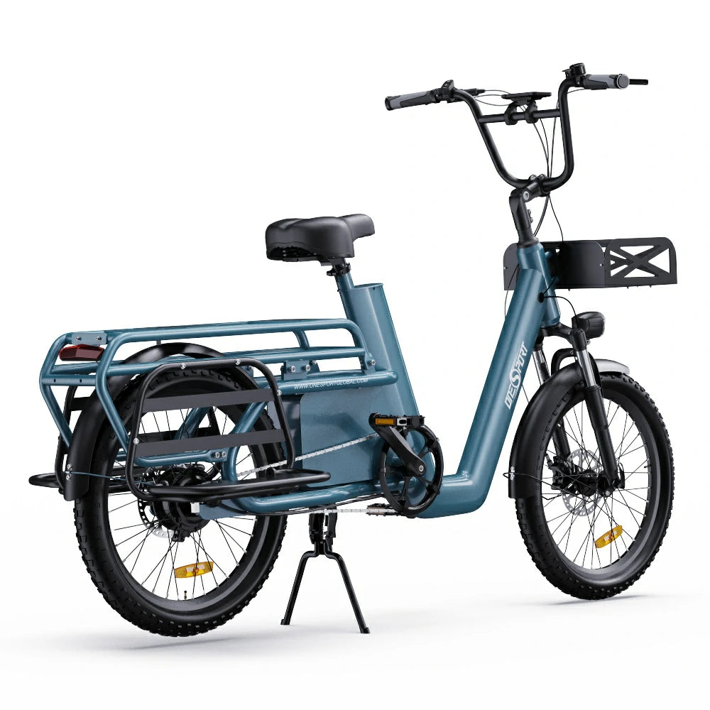 ONESPORT OT01 20" Vélo électrique Step-Through Longtail Cargo 650W Moteur 48V 27Ah Batterie