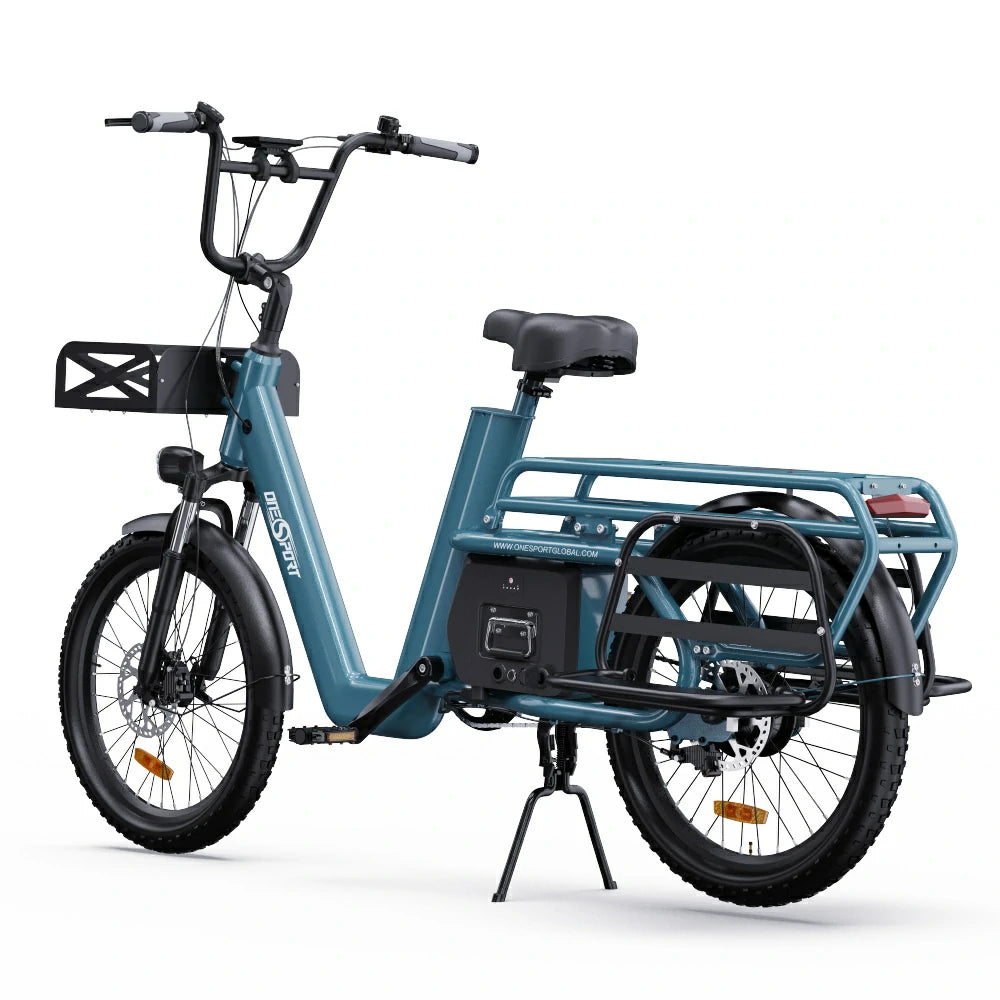 ONESPORT OT01 20" Vélo électrique Step-Through Longtail Cargo 650W Moteur 48V 27Ah Batterie