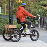 ONESPORT OT30 20" Tricycle électrique cargo à enjambement 500W Moteur 48V 13Ah Batterie