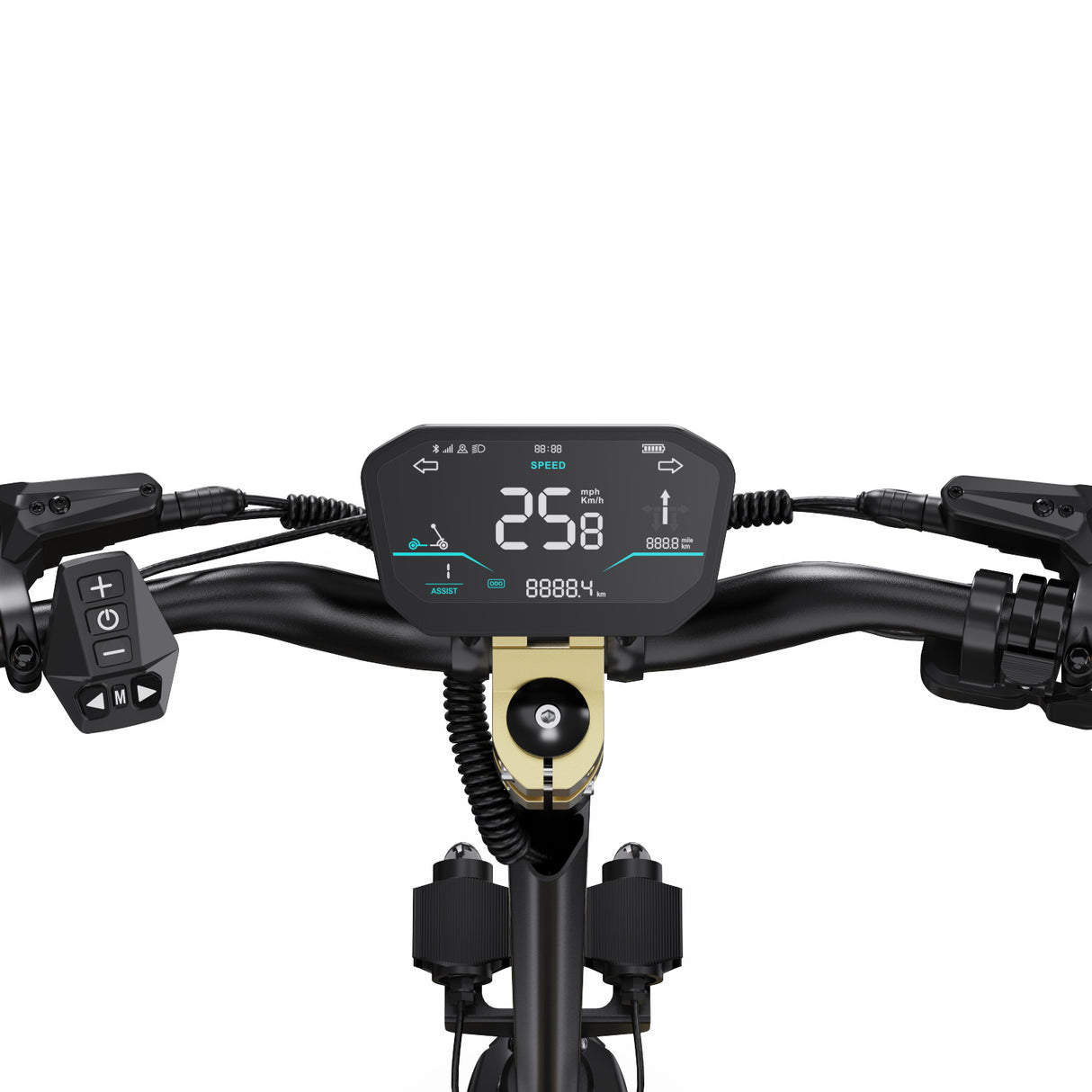 OOTD S30 Trottinette Electrique Tout Terrain 10 Pouces 1200W*2 Double Moteur 52V 23.4Ah Batterie