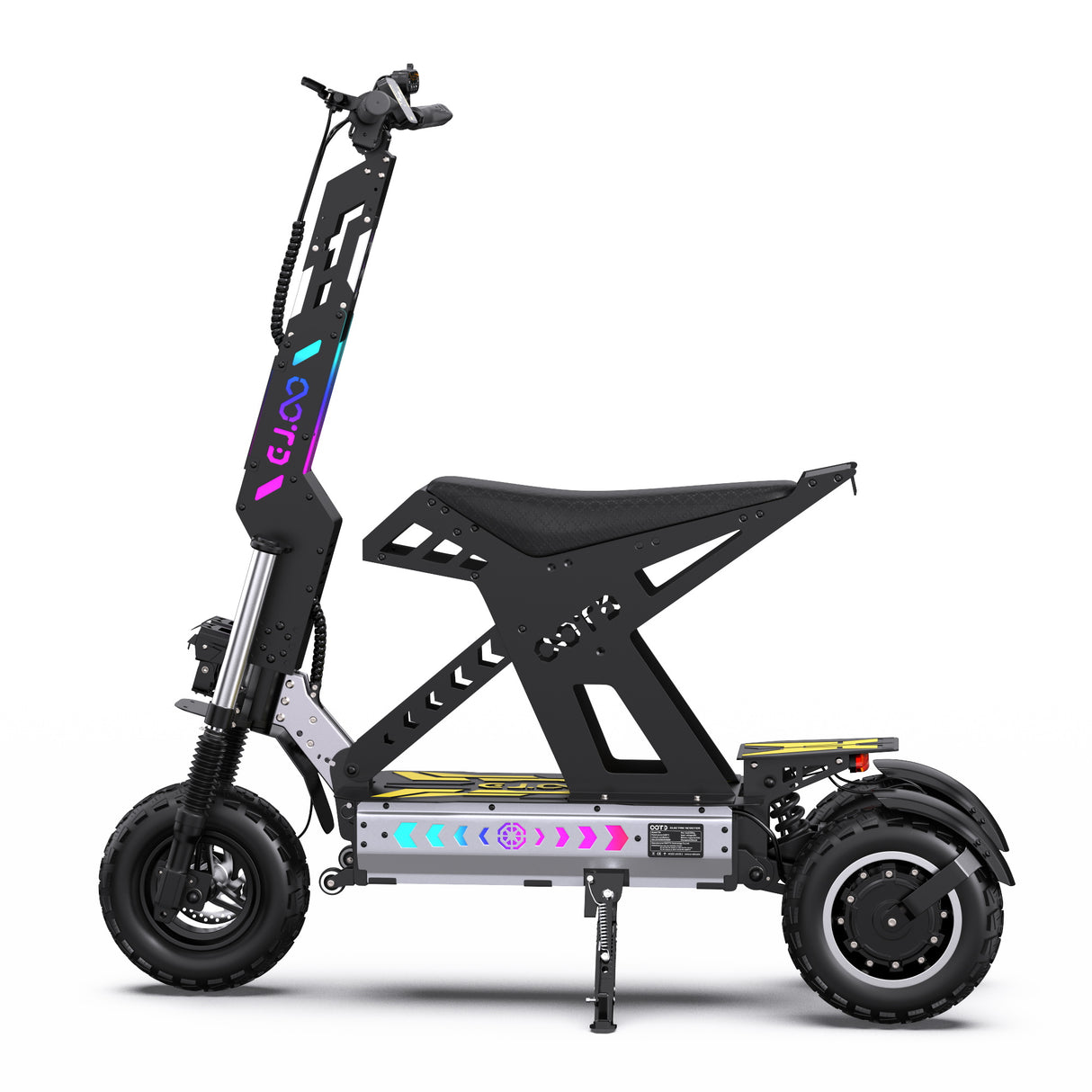 OOTD T30 13" Scooter 3 roues tout-terrain 1600W*2 Moteur double 60V 31.2Ah Batterie