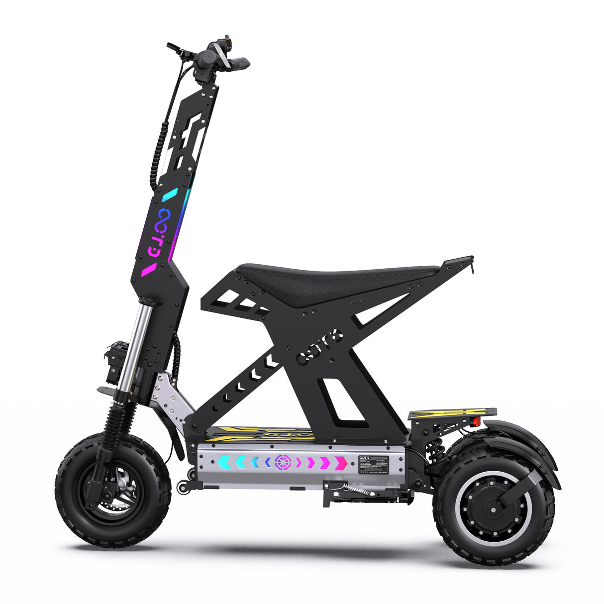 OOTD T30 13" Scooter 3 roues tout-terrain 1600W*2 Moteur double 60V 31.2Ah Batterie