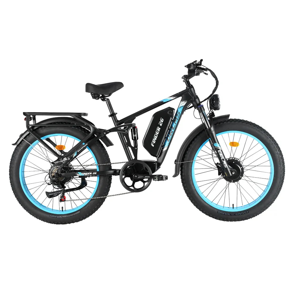 ORLMS FINDER26 26" Vélo de montagne électrique 1000W*2 Moteur double 52V 25Ah Batterie