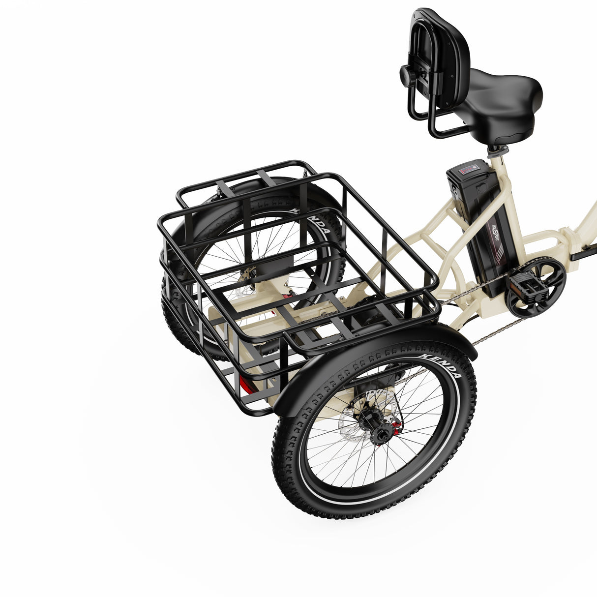 ONESPORT OT30 PRO 20" Tricycle Électrique Pliable 3 Roues Moteur 500W 48V 18Ah Batterie