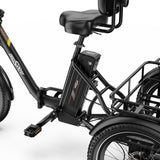 ONESPORT OT30 PRO 20" Tricycle Électrique Pliable 3 Roues Moteur 500W 48V 18Ah Batterie