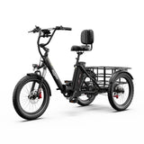 ONESPORT OT30 PRO 20" Tricycle Électrique Pliable 3 Roues Moteur 500W 48V 18Ah Batterie