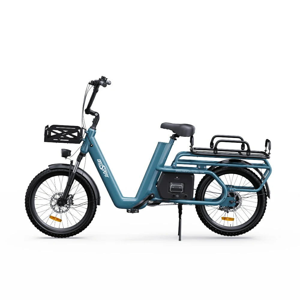 ONESPORT OT01 20" Vélo électrique Step-Through Longtail Cargo Moteur 650W Batterie 48V 27Ah