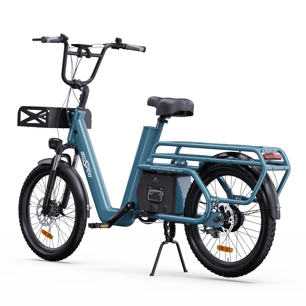 OneSport OT01 20" Vélo électrique Step-Through Longtail Cargo Moteur 650W Batterie 48V 27Ah