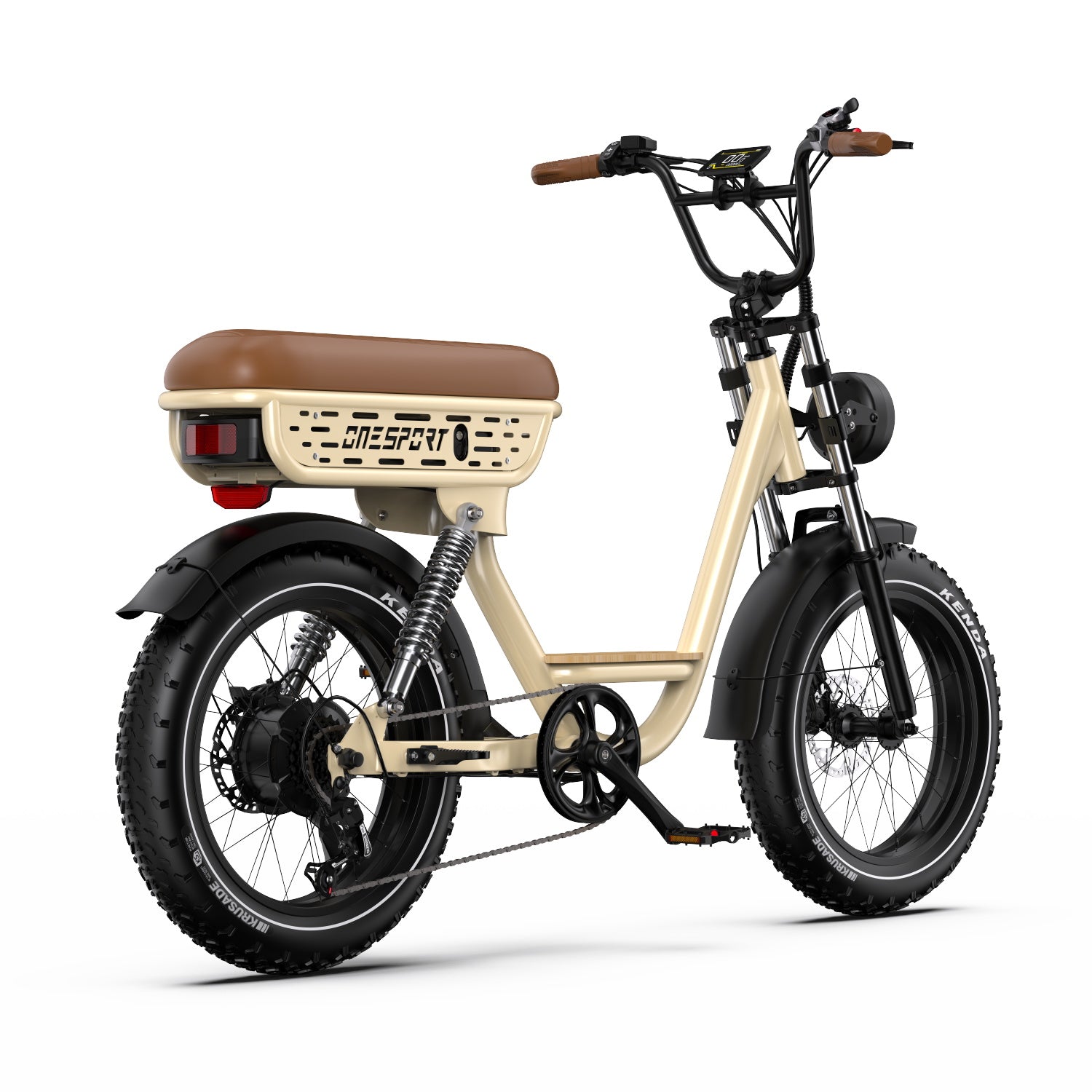 Bicicleta eléctrica retro ONESPORT W66 de 20 pulgadas, motor de