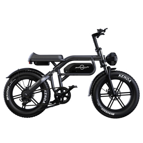 PHNHOLUN C8 20" Vélo tout-terrain électrique rétro VTT moteur 1500W batterie 48V 20Ah