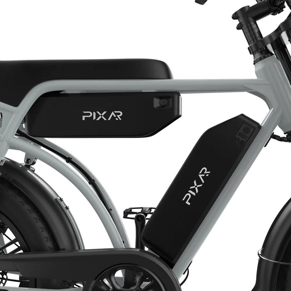 PIXAR M9 20" Fat Tire Vélo électrique rétro 250W Moteur 48V 35Ah Batterie