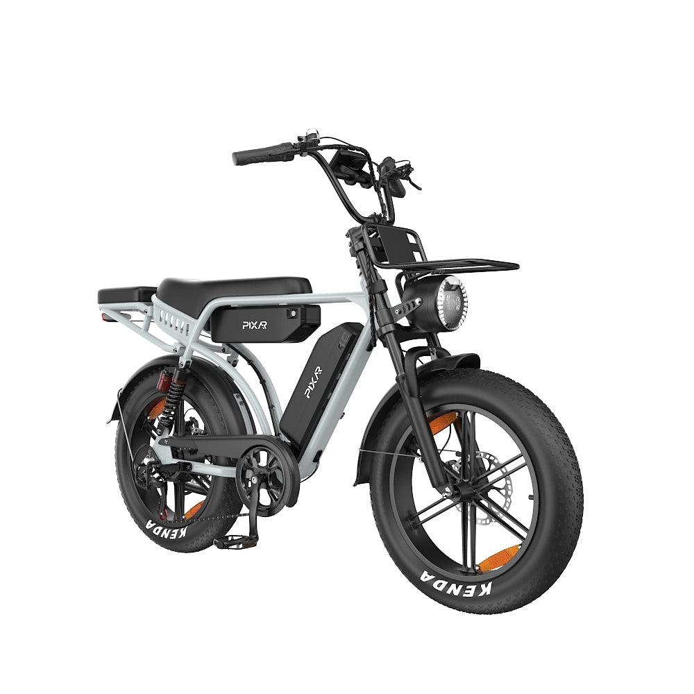 PIXAR M9 20" Fat Tire Vélo électrique rétro 250W Moteur 48V 35Ah Batterie