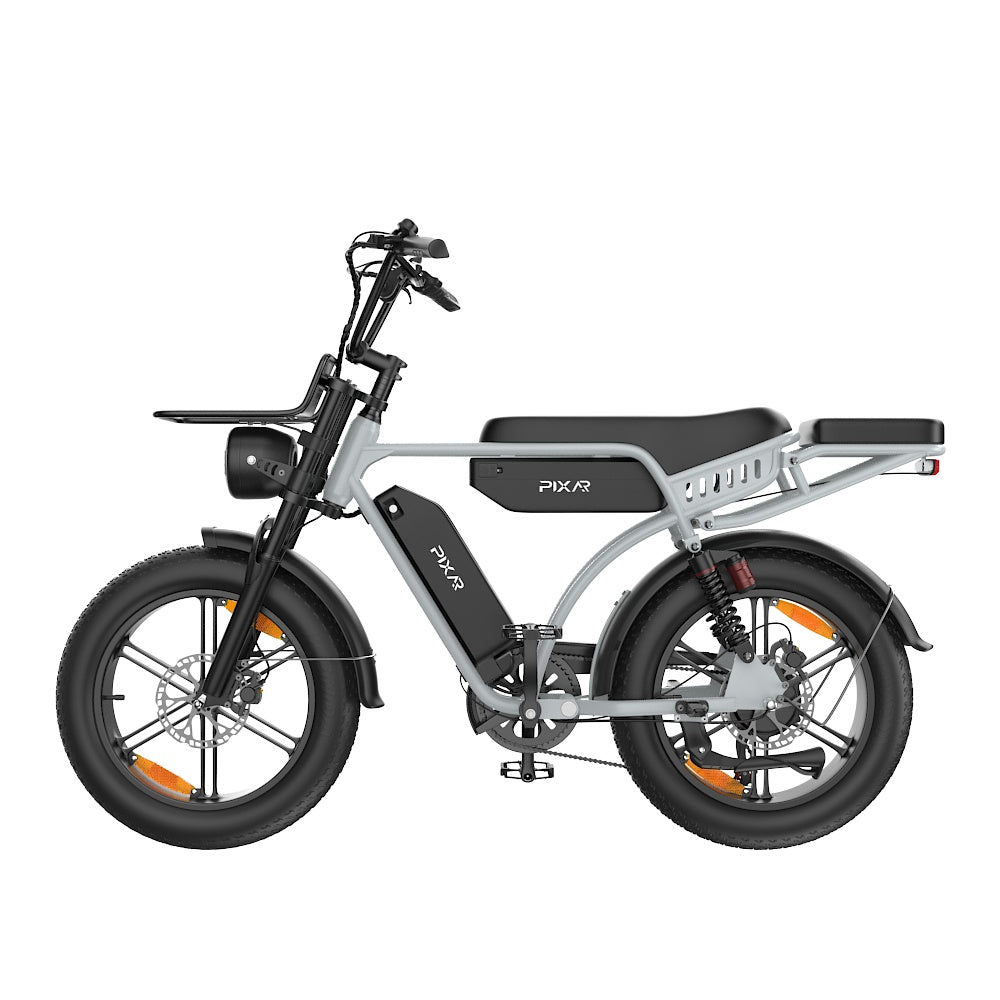 PIXAR M9 20" Fat Tire Vélo électrique rétro 250W Moteur 48V 35Ah Batterie