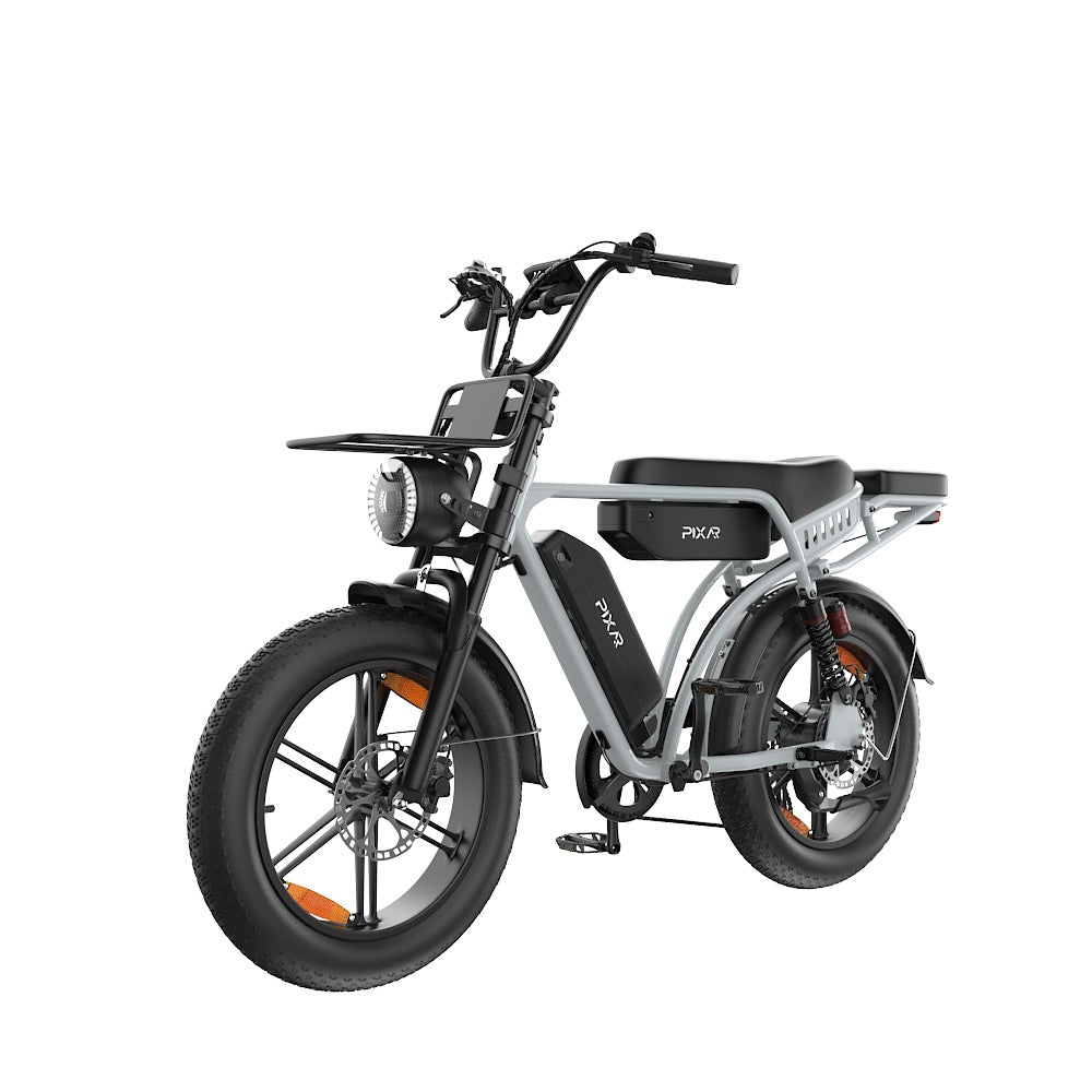 PIXAR M9 20" Fat Tire Vélo électrique rétro 250W Moteur 48V 35Ah Batterie