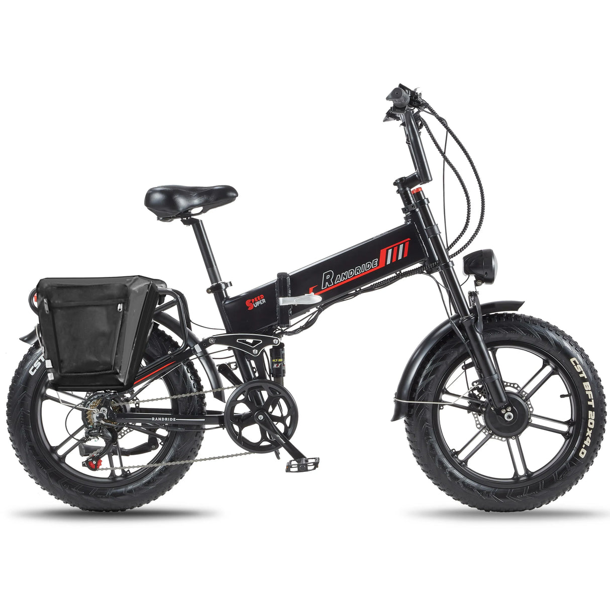 RANDRIDE YX20M-2 20" Vélo électrique pliant 500W*2 (1000W*2 crête) Moteurs doubles 48V 20Ah Batterie