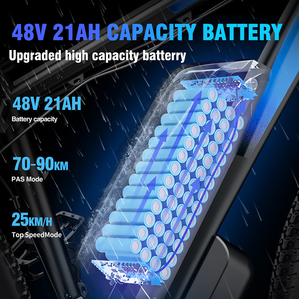 RAYZEPH S29 PRO 29" VTT électrique 1000W Moteur 48V 21Ah Batterie